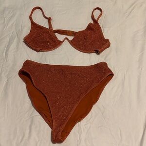 ASOS Rust Glitter Bikini
